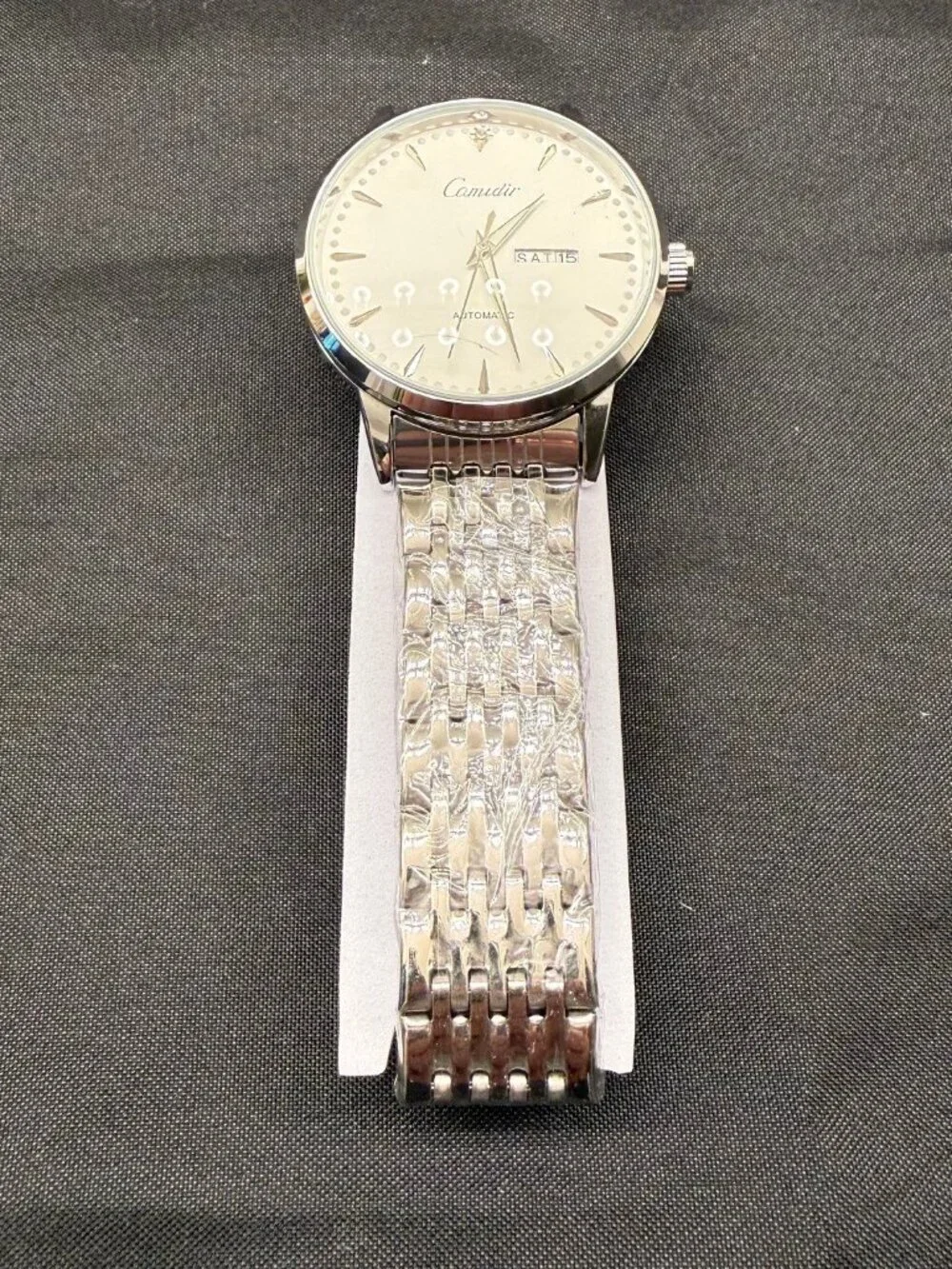 Comudir Men's Stainless Steel Automatic 42mm Date/Week Calendar Watch NIB